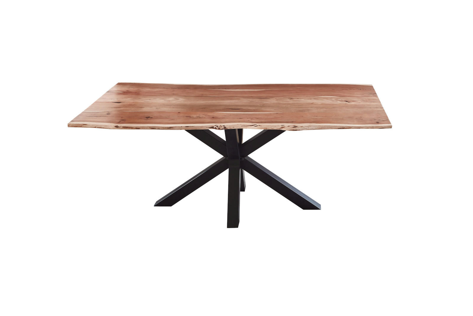 ESSTISCH FELINA - Beige/Schwarz, Holz/Metall (90/180/76cm) - SAM