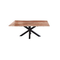 ESSTISCH FELINA - Beige/Schwarz, Holz/Metall (80/120/76cm) - SAM
