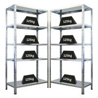 SCHWERLASTREGAL Ares 2er-Set 180x90x40cm Fachlast 125 kg Verzinkt - Silberfarben, Metall (180/180/40cm) - PROREGAL