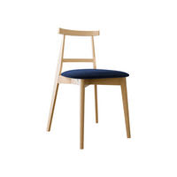 WOHNZIMMER STUHL KT71, Holzfarbe: Buche - Blau/Buchefarben, Holz/Textil (48/75/54cm) - MIRJAN24