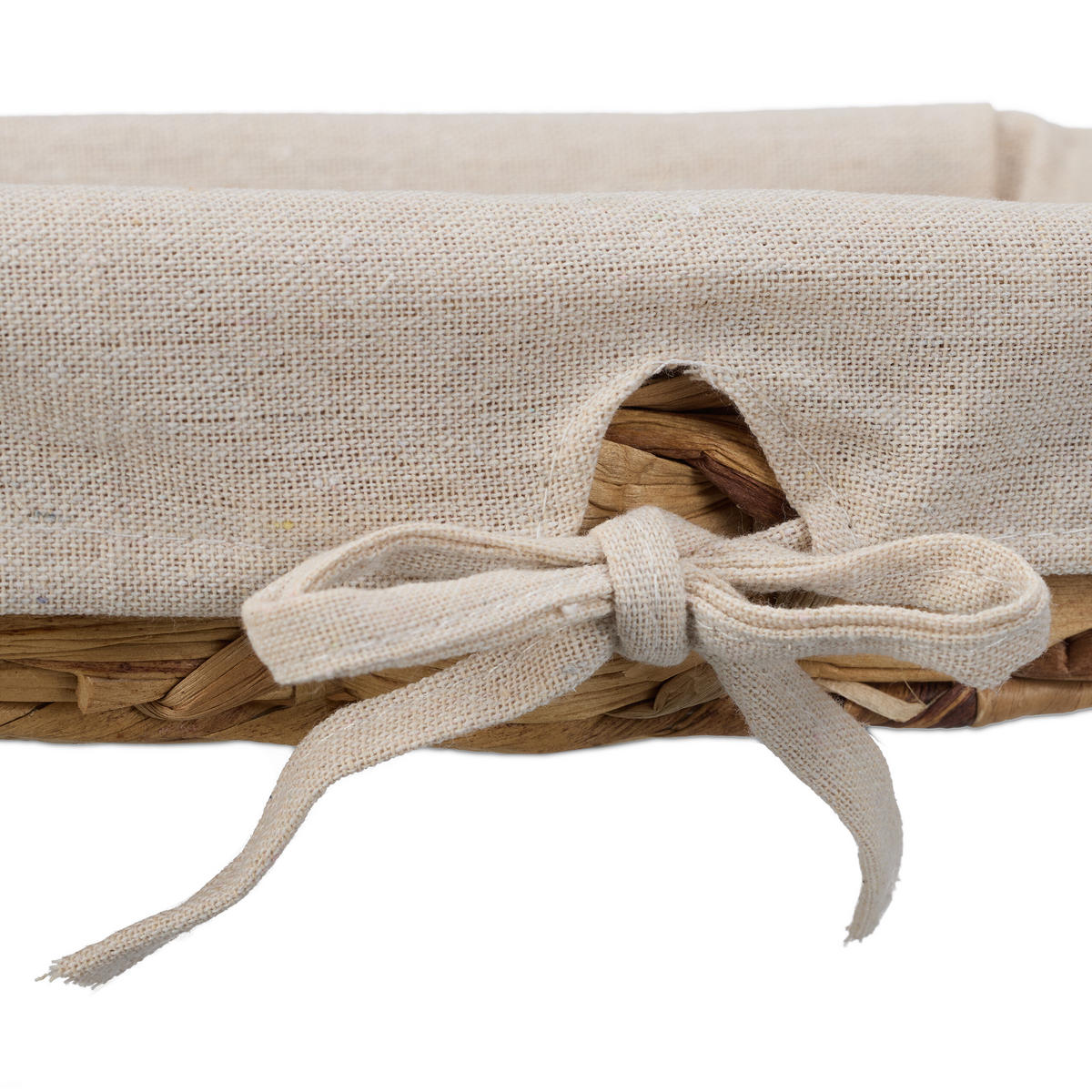 3TLG.BROTKORB - Multicolor, Textil/Metall (30/8/30cm) - Relaxdays