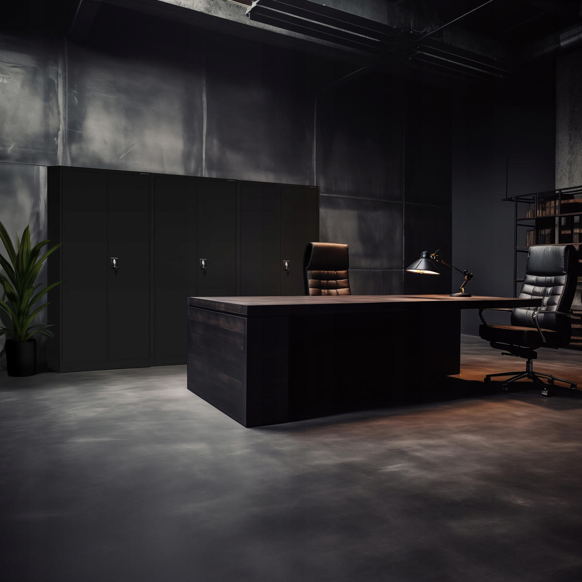 AKTENSCHRANK JAN 185x90x45 cm - Schwarz, Metall (90/185/40cm) - Jan Nowak