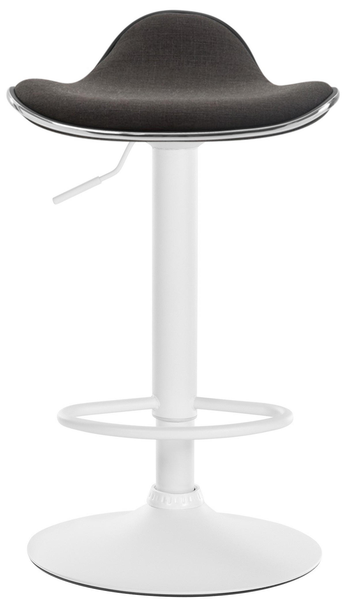 BARHOCKER Stoff dunkelgrau - Dunkelgrau/Weiß, Textil/Metall (45/71/45cm) - CLP