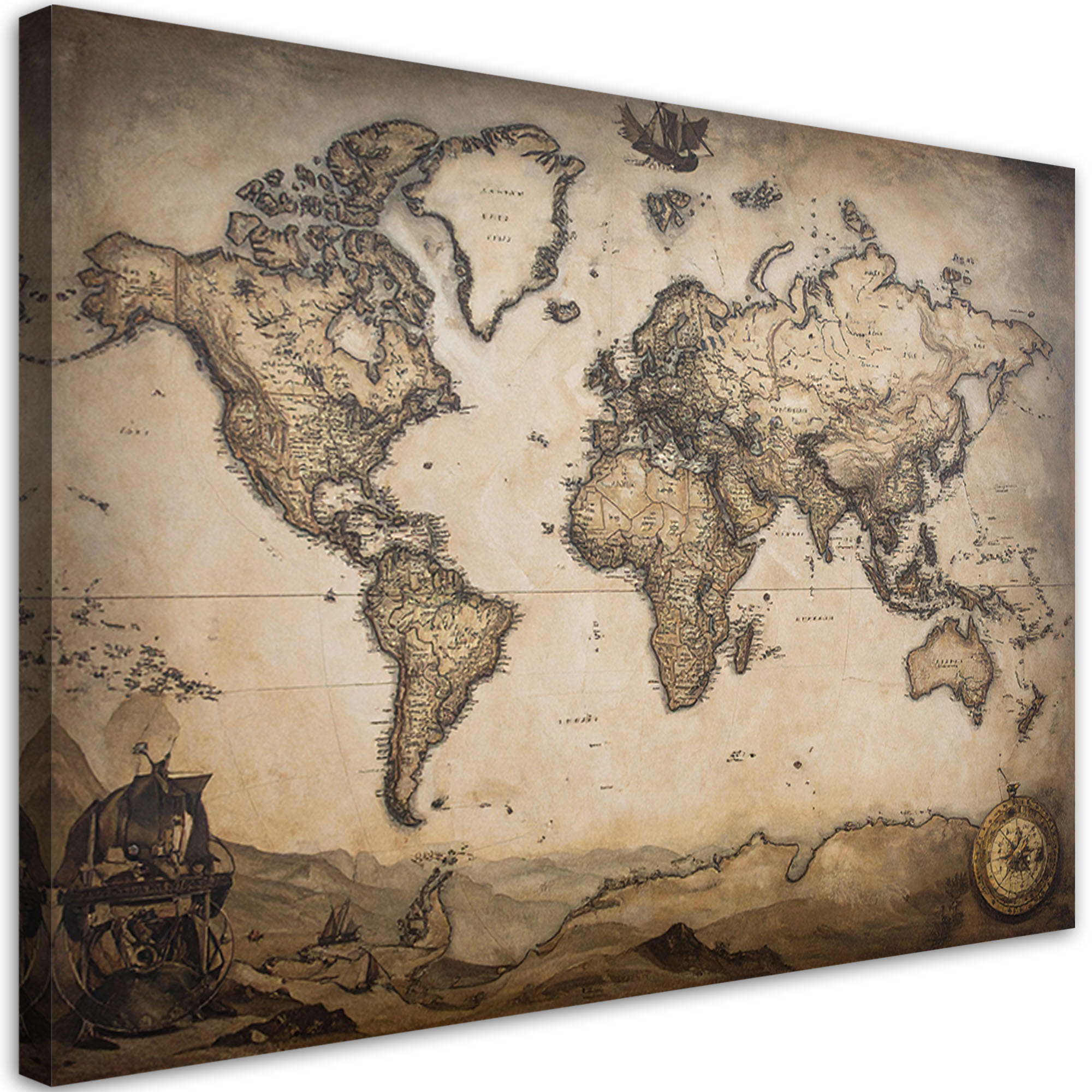 Feeby Leinwandbild Beige 90x60 cm