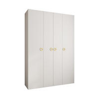 DREHTÜRENSCHRANK 245,5/170/50 4-türig - Goldfarben/Weiß, Holz/Metall (170/245.5/50cm) - Abiks Möbel