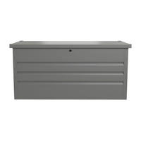 GARTENBOX - 132 cm x 61 cm - metall - grau Tomaso - Grau, Metall (132/62/61cm) - Vente-Unique