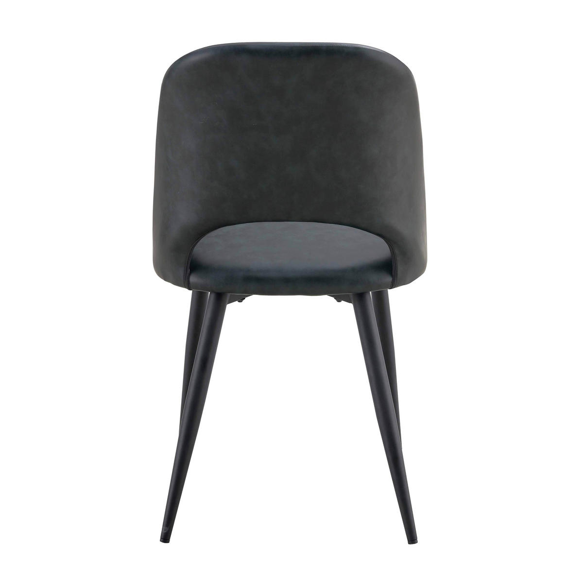 STÜHLE 2-tlg., Schwarz - Schwarz, Metall (50/82/60cm) - Oviala