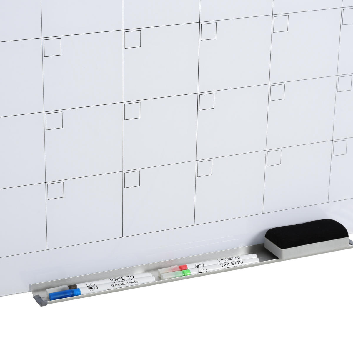 WHITEBOARD, für Organisation Ferienpläne und Monatsplanungen, 90 x 60 cm - Weiß, Kunststoff (90/60/0.2cm) - Vinsetto