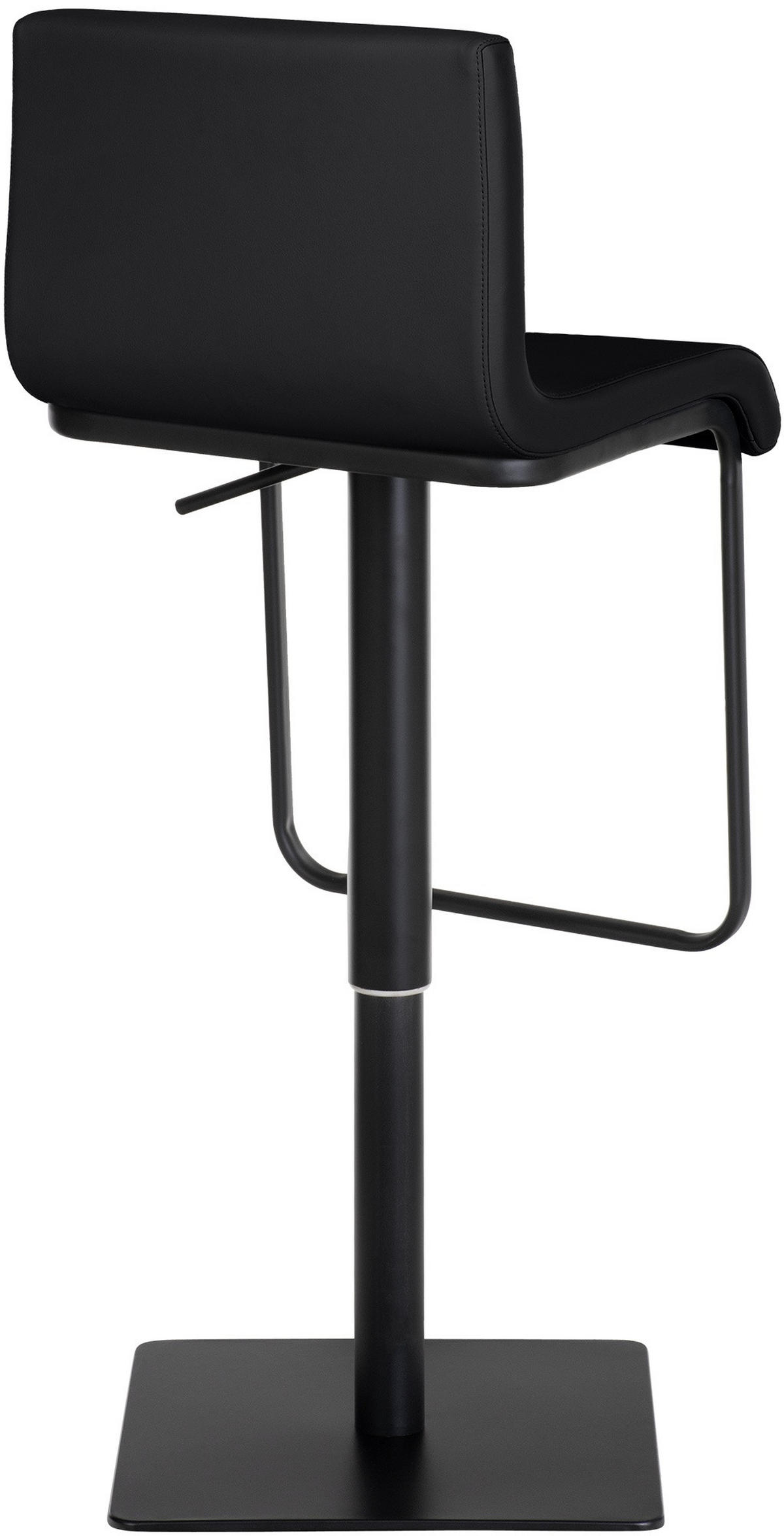 BARHOCKER Lederlook Schwarz - Schwarz, Textil/Metall (39/80/46cm) - CLP