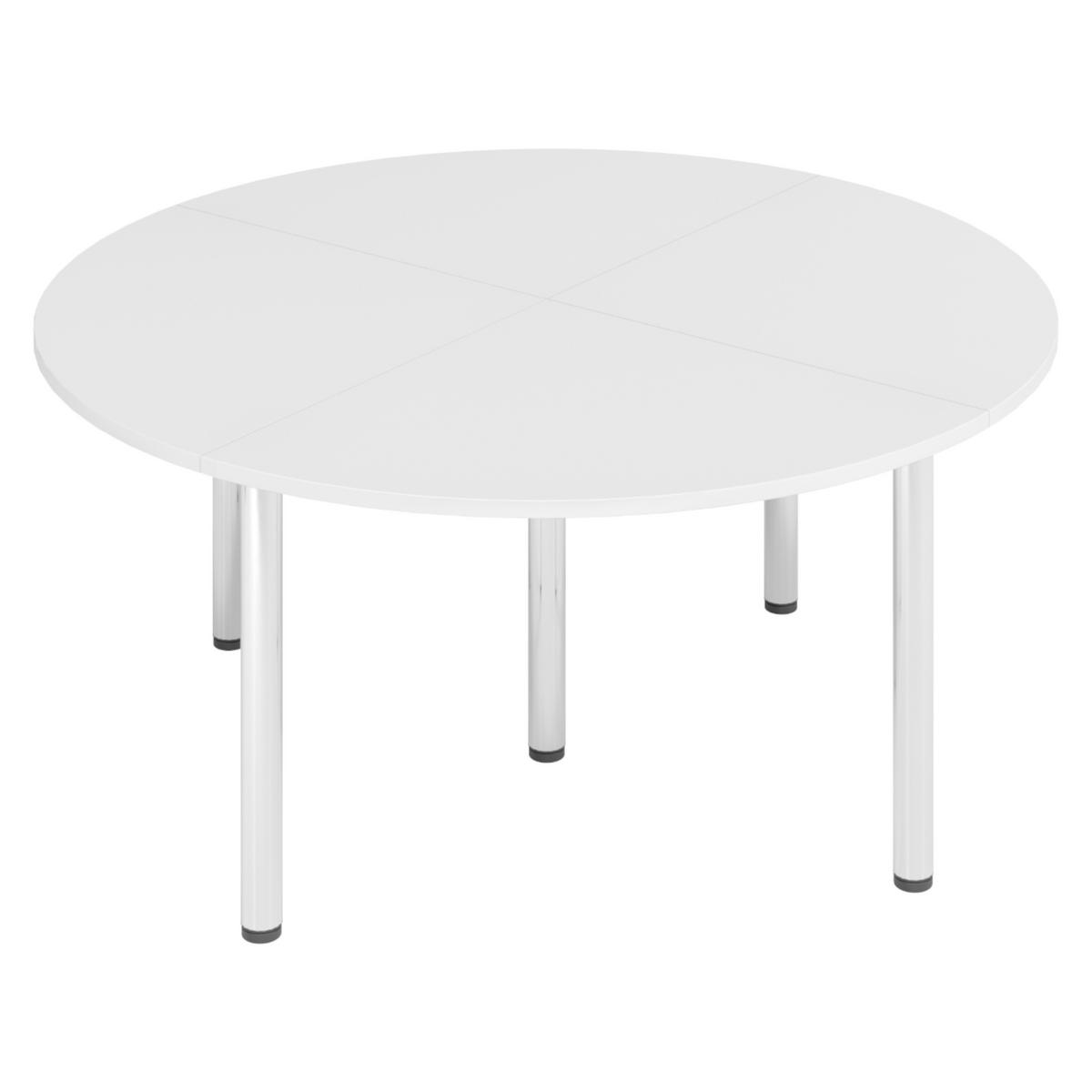 KONFERENZTISCH-SETS Serie-K 160/160/74 cm in Weiß - Weiß, Holzwerkstoff (160/160/74cm) - bümö