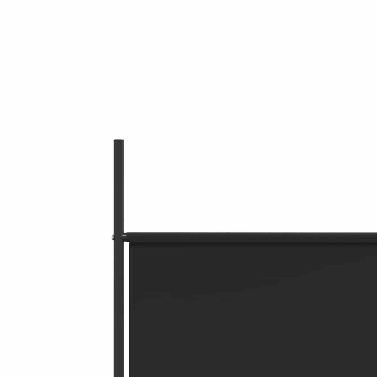 PARAVENT 5-teilig Schwarz 250/200 Cm Stoff - Schwarz, Textil (250/200/0.1cm) - vidaXL