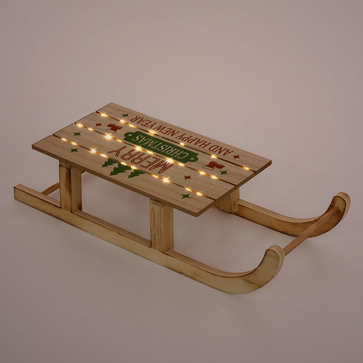WEIHNACHT Schlitten - Braun, Holz (16/9.5/42cm) - ECD-Germany