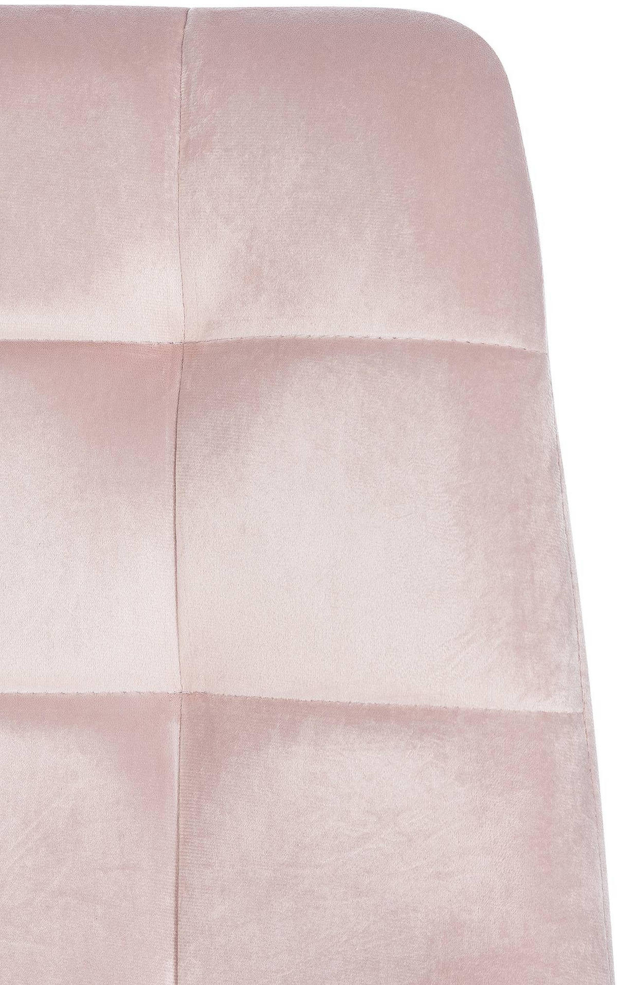 STUHL 4er Set Samt Pink - Pink/Schwarz, Textil/Metall (45/84/55cm) - CLP