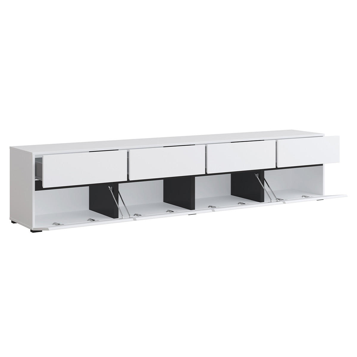 TV-MÖBEL Lilia Weiß - Weiß, Holzwerkstoff (225/48/40cm) - Petits-meubles