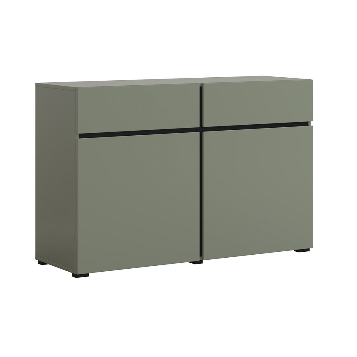 SIDEBOARD Lilia Grün - Grün, Holzwerkstoff (119/78/40cm) - Petits-meubles