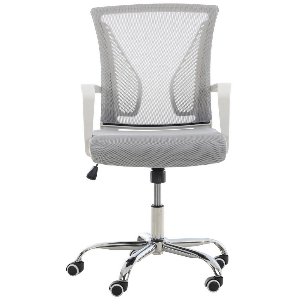 Thumbnail - TPFLiving Bürostuhl, Hellgrau, Textil, 59x104x56 cm, Arbeitszimmer, Bürostühle, Drehstühle