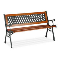 GARTENBANK - Multicolor, Holz/Kunststoff (125/73/52.5cm) - Relaxdays