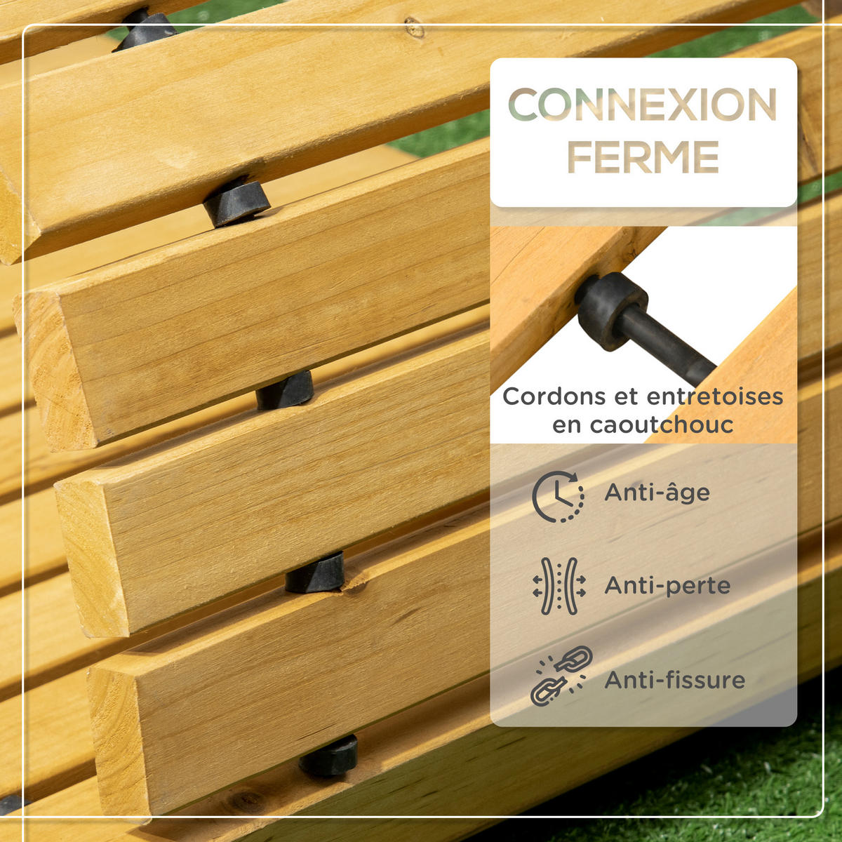HOLZWEG DE-13751 aufrollbare Kiefernlattung 185x60 cm - Gelb, Holz (185/60/1.9cm) - ComfortXL