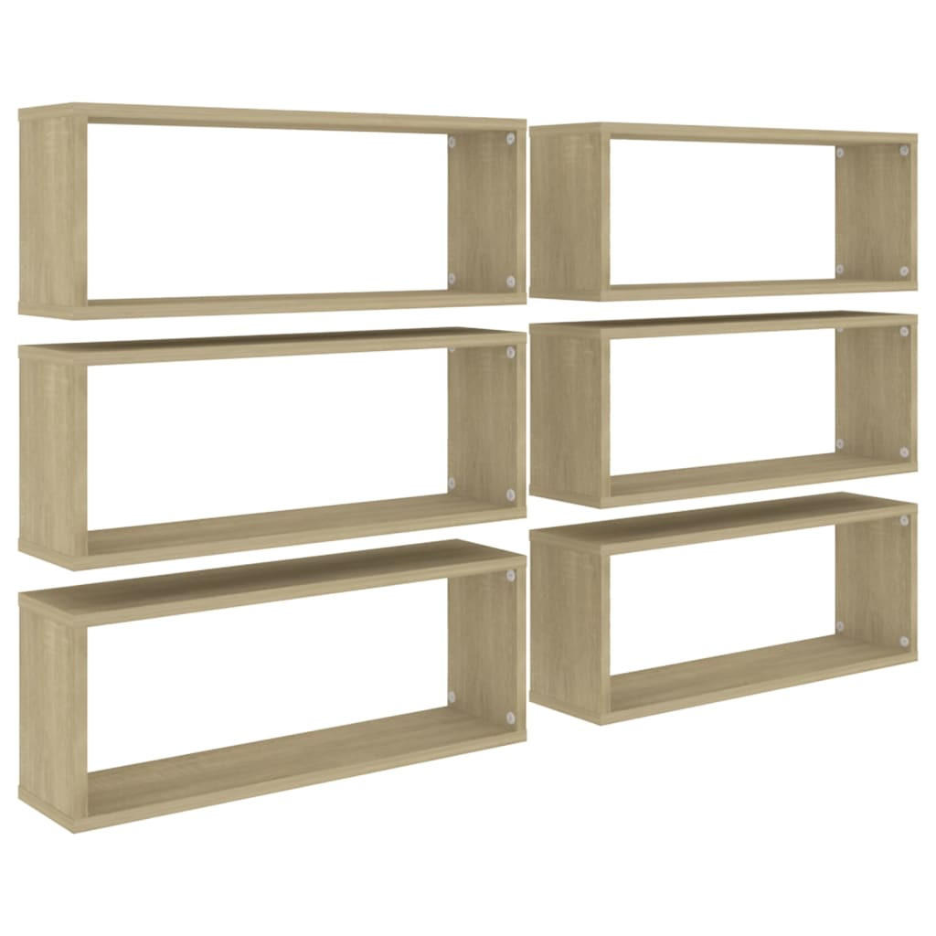 vidaXL Wandregalset Sonoma Eiche 60x23x15 cm