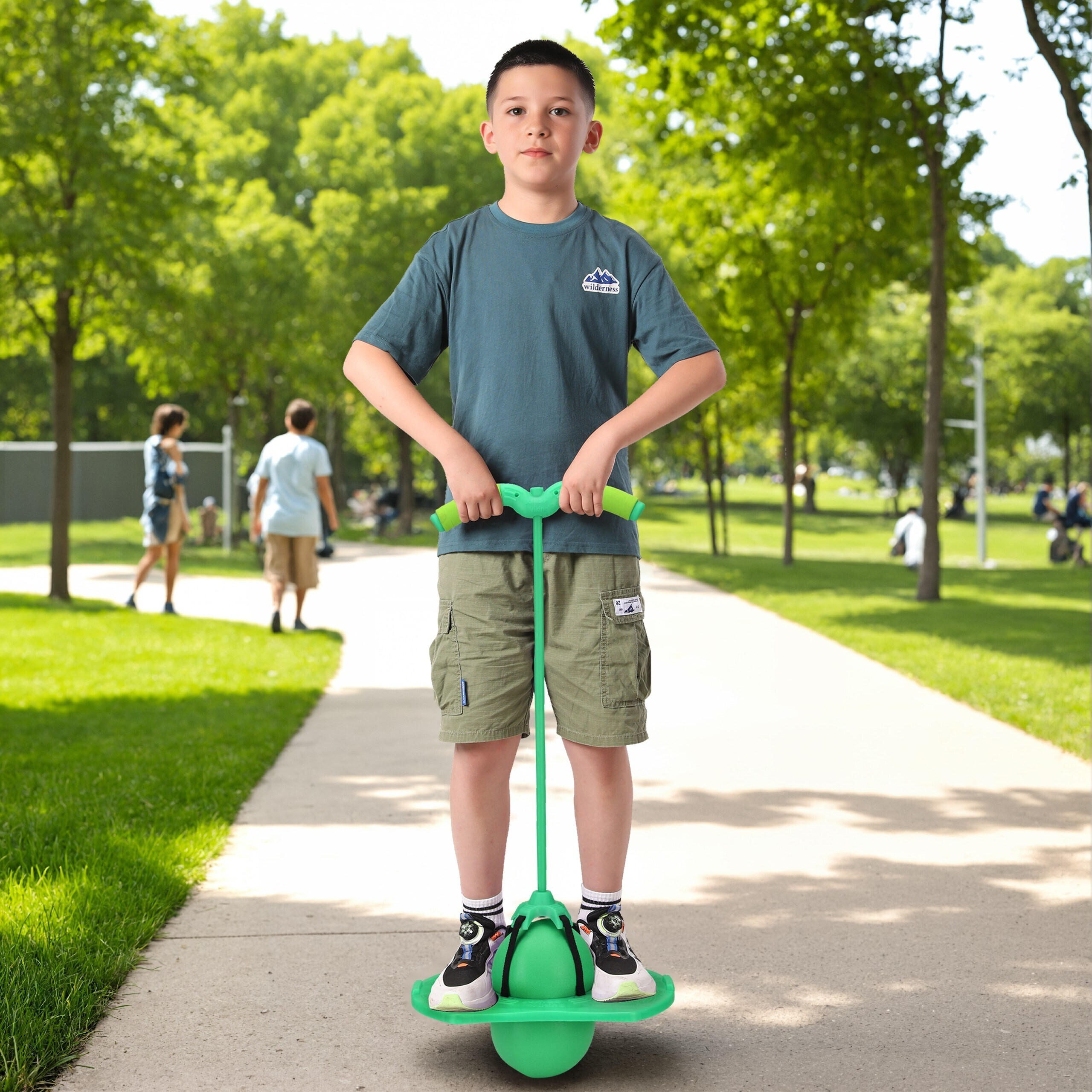 POGO-BALL - Grün, Kunststoff (39/29cm) - Relaxdays