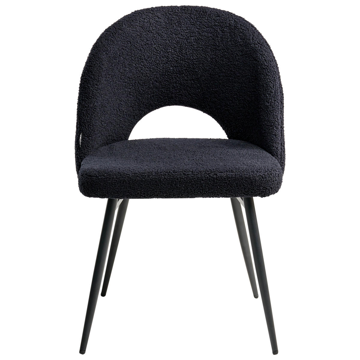 ESSZIMMERSTUHL 2er-Set Schwarz Onaga - Schwarz, Textil (52/77/56cm) - Beliani