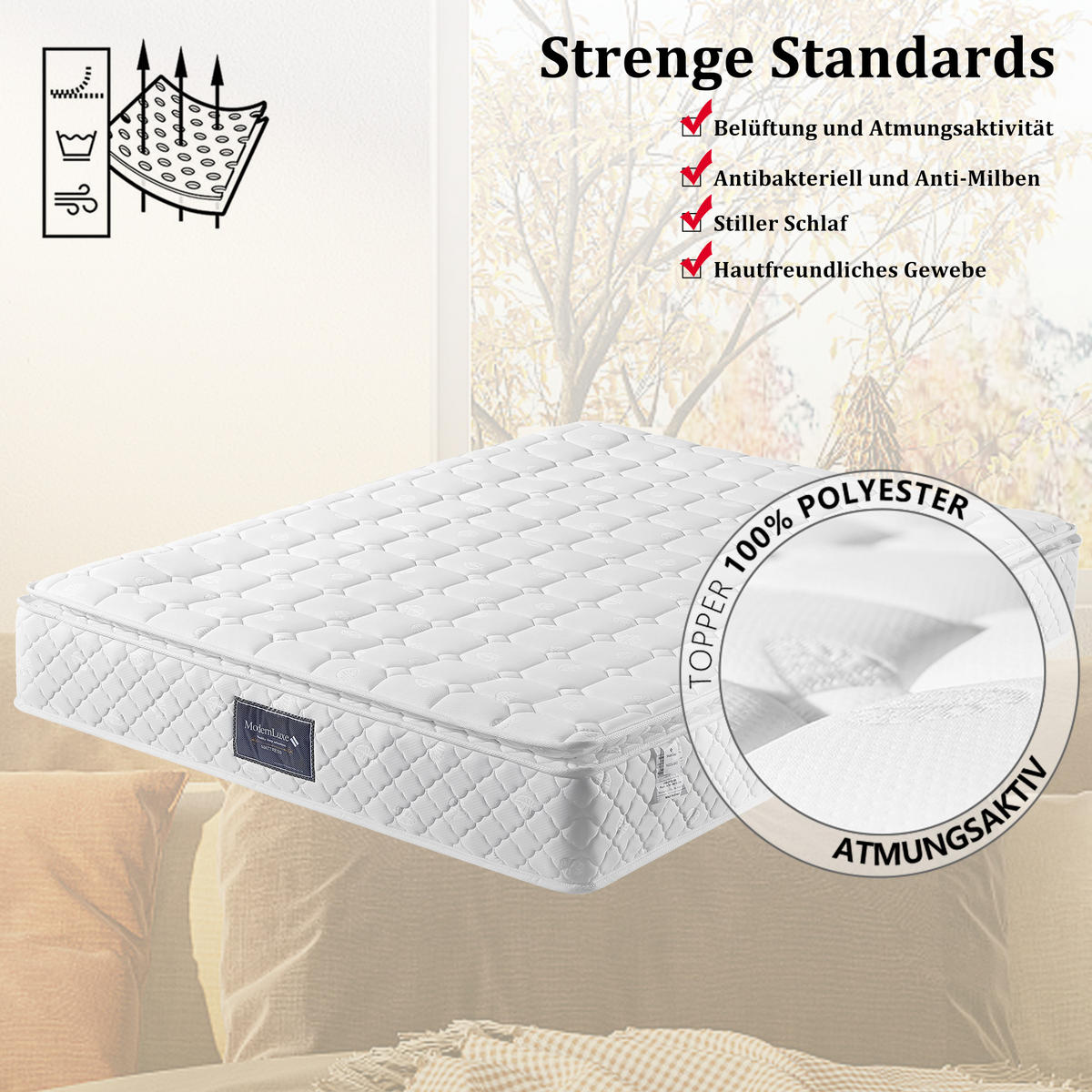 POLSTERBETT 160/200 cm mit verstellbarer Kopfstütze, Bettkasten, Matratze und Leinenbezug, Grau - Grau, Textil - Redom