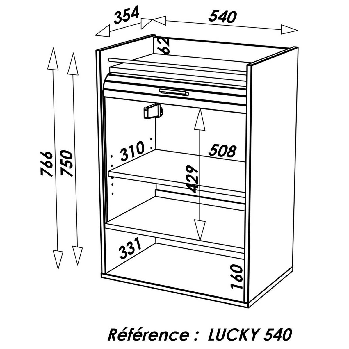 KÜCHENOBERSCHRANK 36/54/77 cm - Weiß, Holzwerkstoff (54/77/36cm) - Simmob