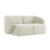 2-SITZER-SOFA Bouclé Stoff Beige - Sandfarben/Schwarz, Holzwerkstoff/Kunststoff (174/75/94cm) - Makamii