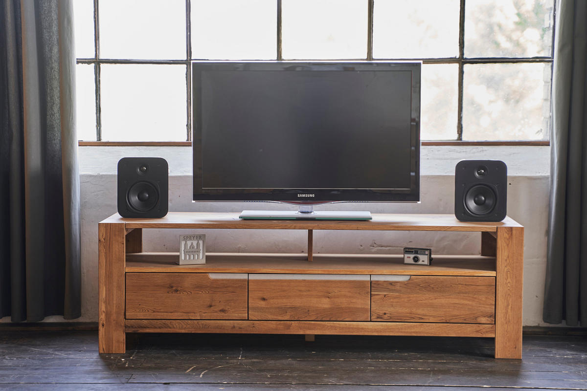 LOWBOARD LIAN Holz Holz - Naturfarben, Holz (160/50/45cm) - KAWOLA