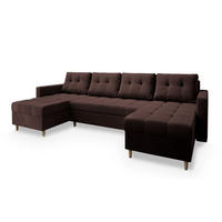 Braun, Holz/Textil (285/140cm) - MASSENO