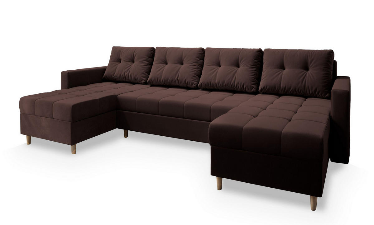 Braun, Holz/Textil (285/140cm) - MASSENO