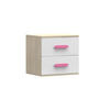 KINDER-NACHTTISCH INGE 22 55/50/44 cm Weiß+Sonoma/Rosa - Weiß/Rosa, Holzwerkstoff (55/50/44cm) - Deine Möbel 24