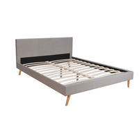 BETT FJORD/ BETT 140X190 MIT LATTENROST - HELLGRAU - Grau, Holzwerkstoff (140/190cm) - Weber Industries