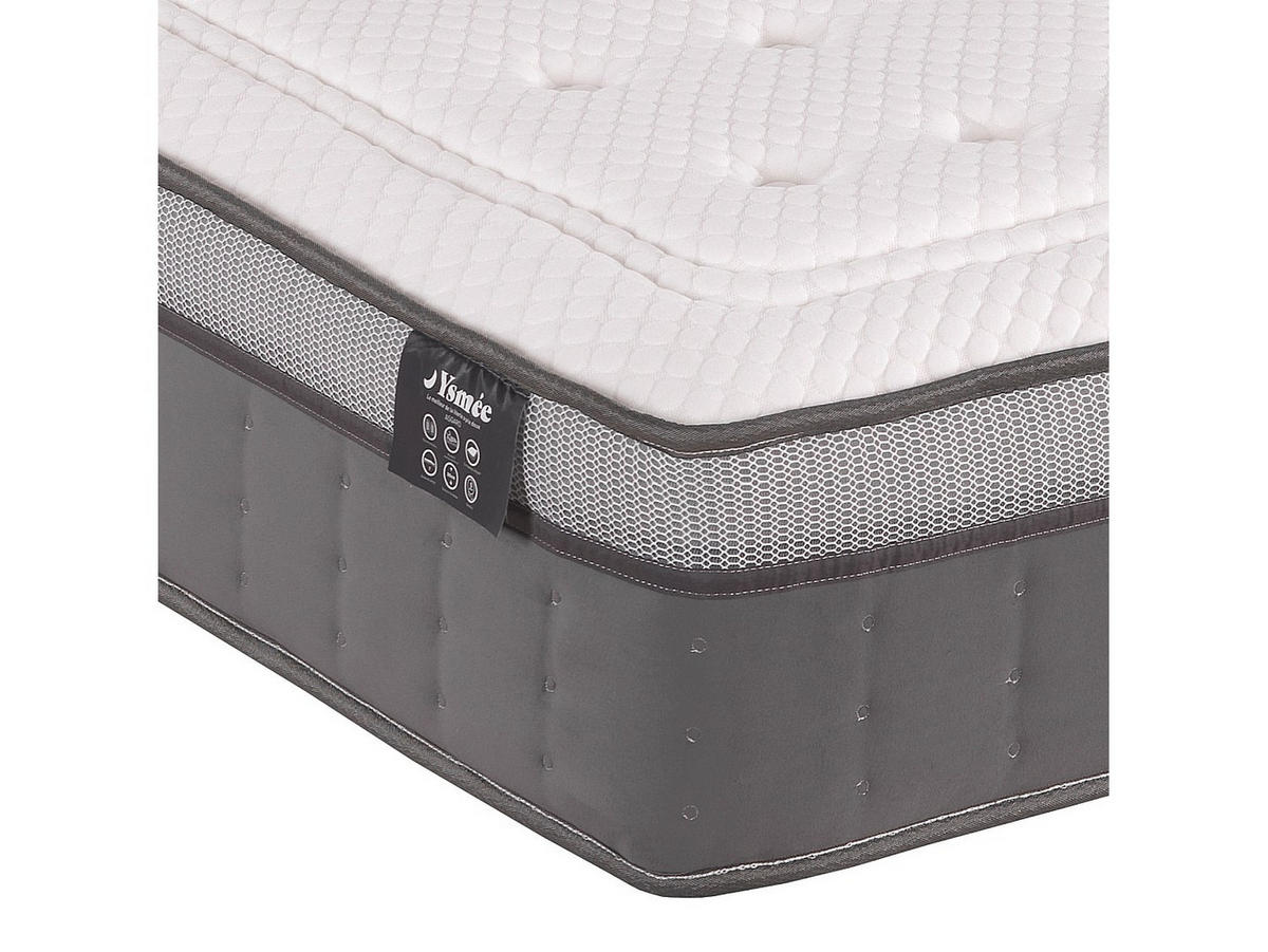 STANDARDMATRATZE - 2 Personen - stoff - weiß Asgard - Weiß, Textil (160/200cm) - Vente-Unique