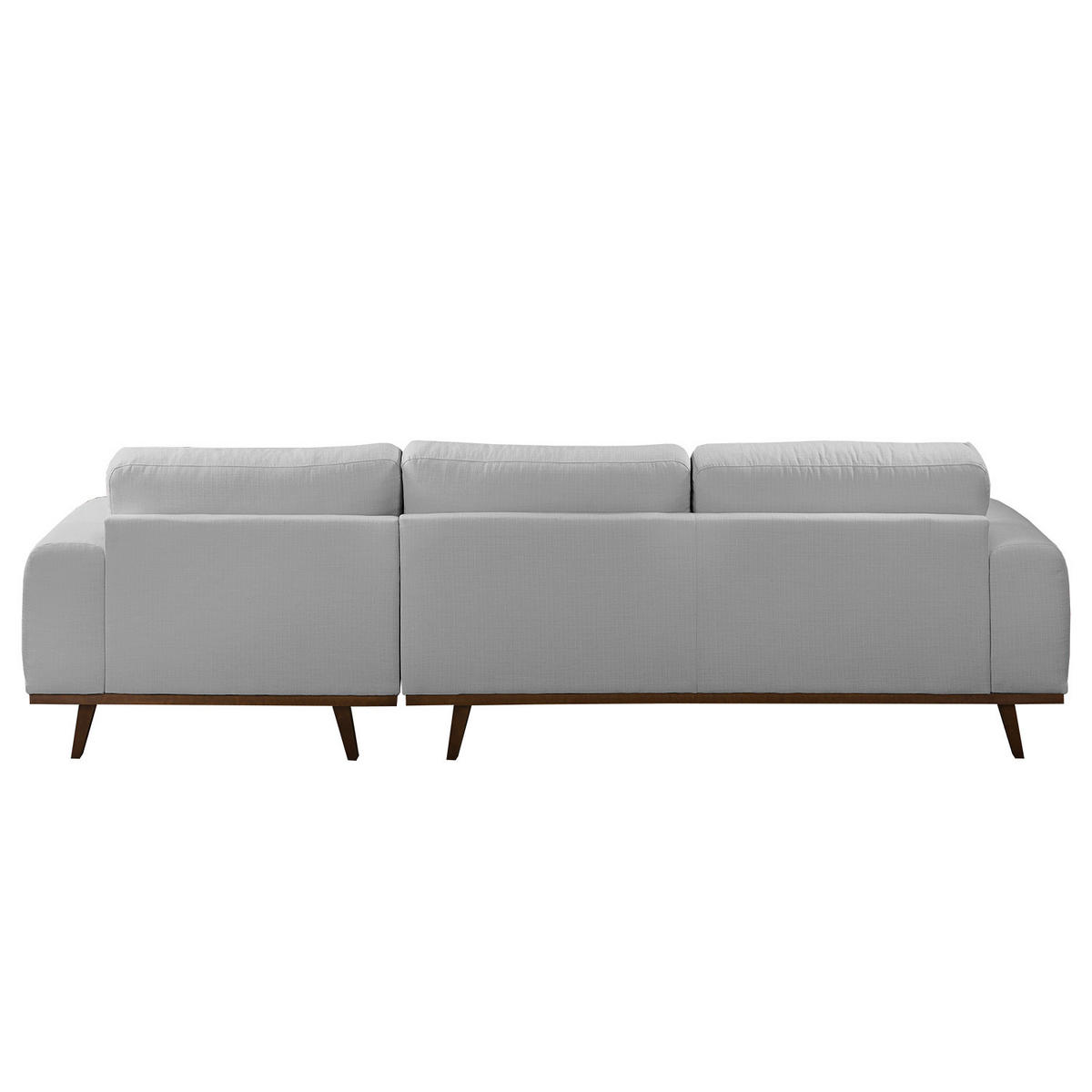 ECKSOFA - Strukturstoff - Hellgrau, Textil (286/152cm) - home24