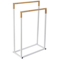 HANDTUCHHÄNGER CD-989313 weiße/braune - Hellbraun/Weiß, Holz/Metall (45/76/22cm) - JuMi