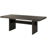 ESSTISCH Eiche 244x100x76 dunkelbraun lackiert BEAMS #81 - Dunkelbraun, Holz (100/244/76cm) - Massivmoebel24