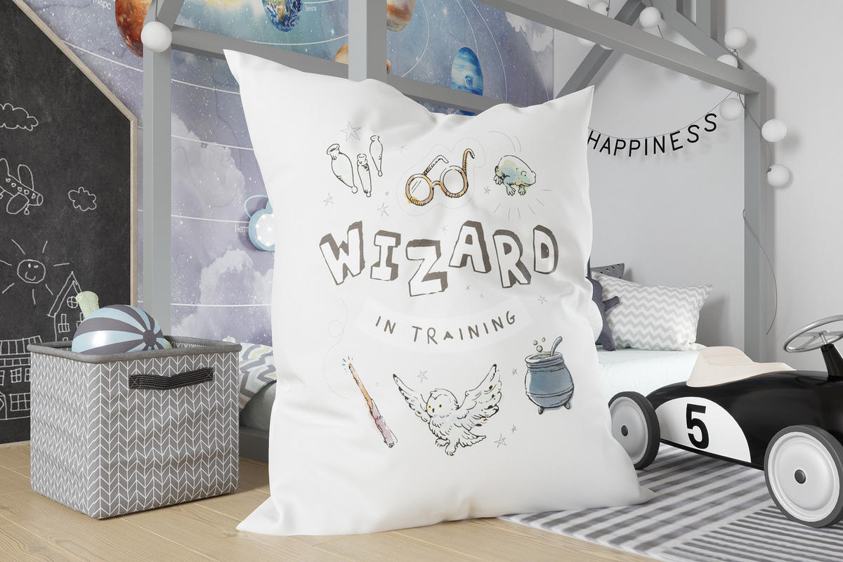 KINDER-SITZSACK - Harry Potter - Hellgrau/Weiß, Textil (100/25/135cm) - Green Bean