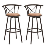 BARHOCKER 2er-Set Drehbar Braun - Braun, Metall (56/98.5/40cm) - Meubles Cosy
