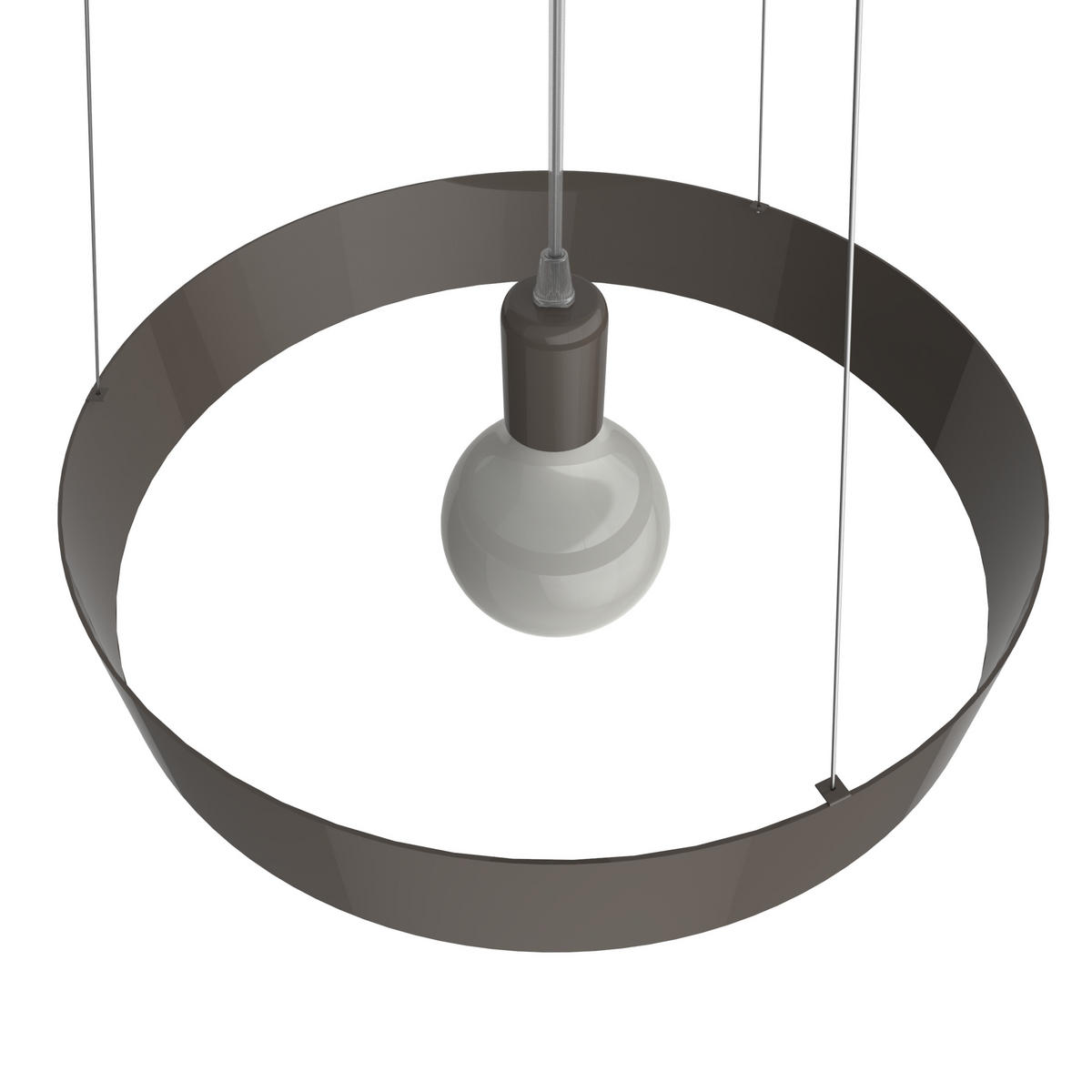 HÄNGELEUCHTE - Graubraun, Metall (40/40/6cm) - Lumicom