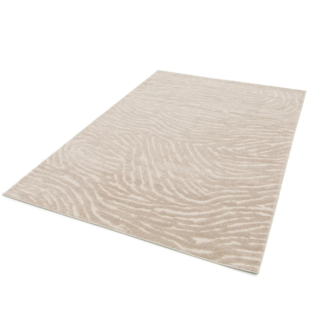 TEPPICH ultrafein mit Skulptureffekt beige - Beige, Textil (120/170cm) - AFK Living