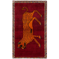 ORIENTTEPPICH handgeknüpft Gashgai Rot 185/109 cm Schurwolle - Rot, Textil (109/185cm) - Looma