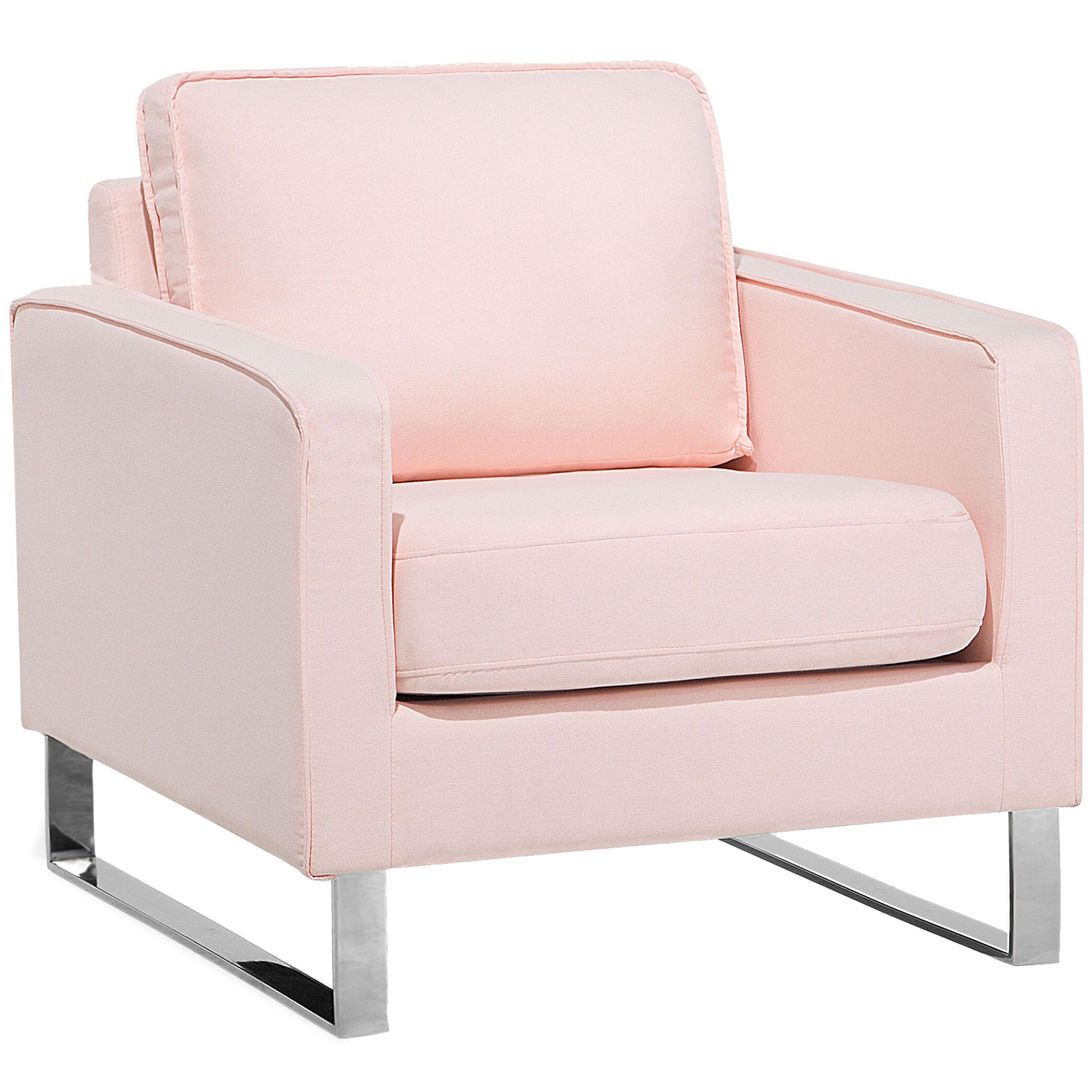 SESSEL Polsterbezug Rosa Vind - Pink, Textil/Metall (76/82/82cm) - Beliani