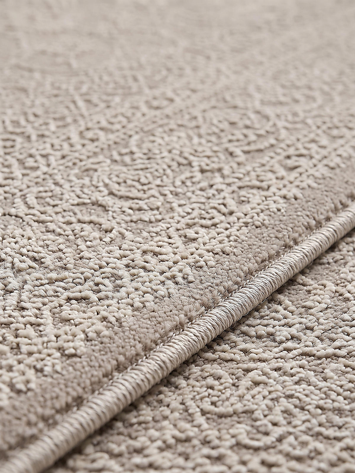 TEPPICHLÄUFER Uni KASOS Polyester Beige 80 x 150 cm - Beige, Textil (80/150cm) - KADIMA DESIGN