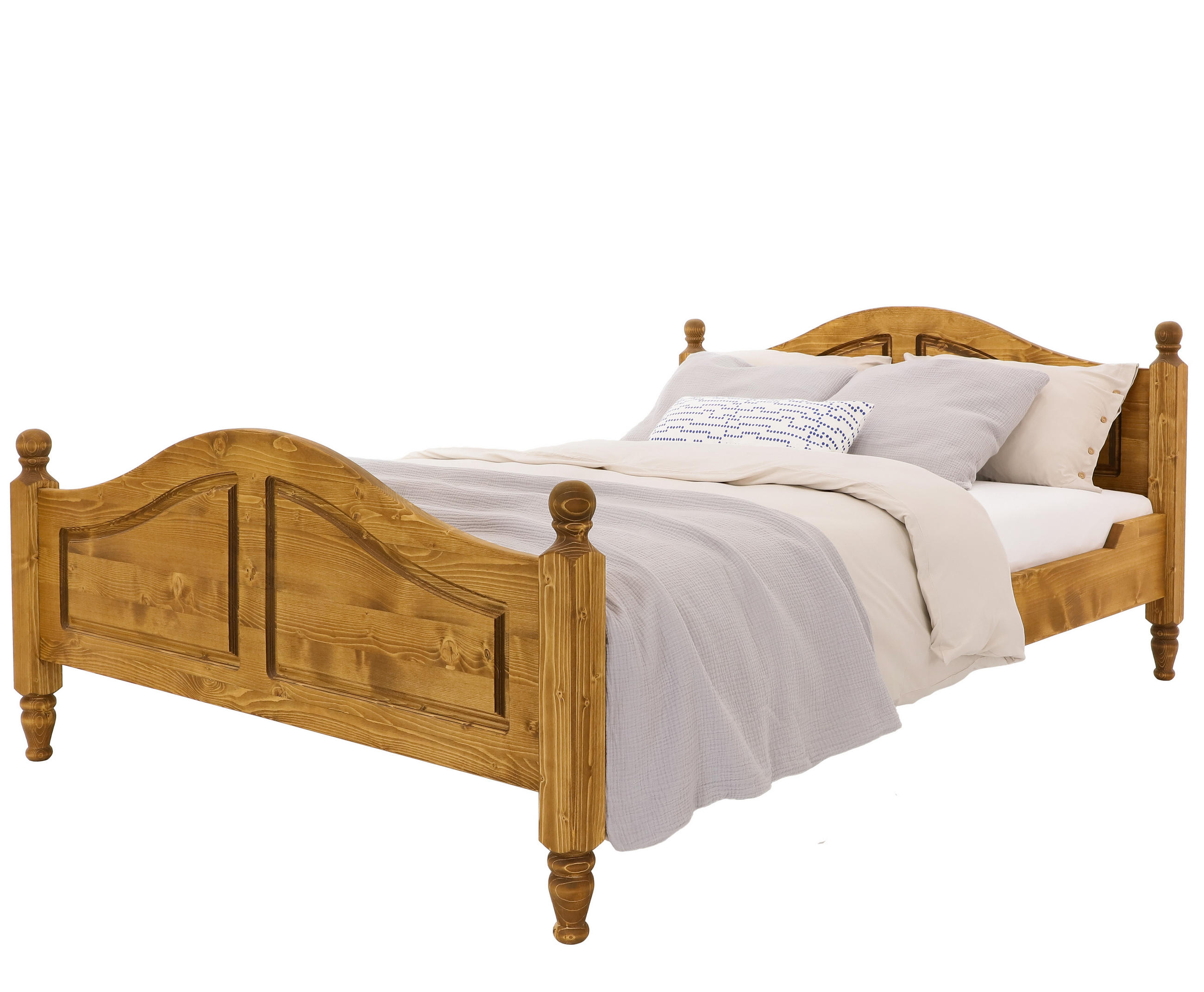 BETT aus Massivholz CHARLOTTE - Hellbraun, Holz (160/200cm) - Seart