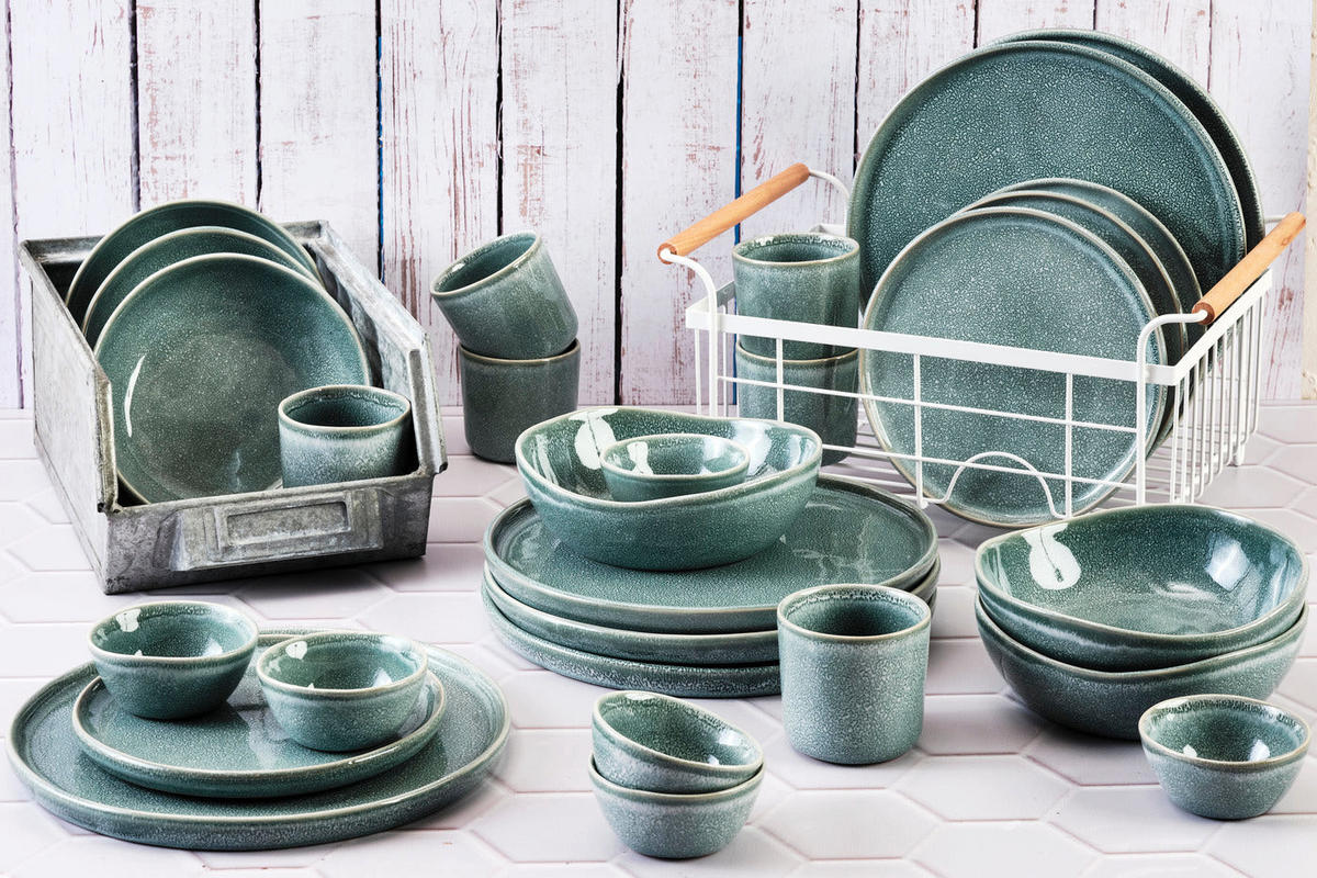 KOMPLETTSERVICE Magma -30er-Set - Cobalt - Blau, Keramik (1/1/1cm) - Björn