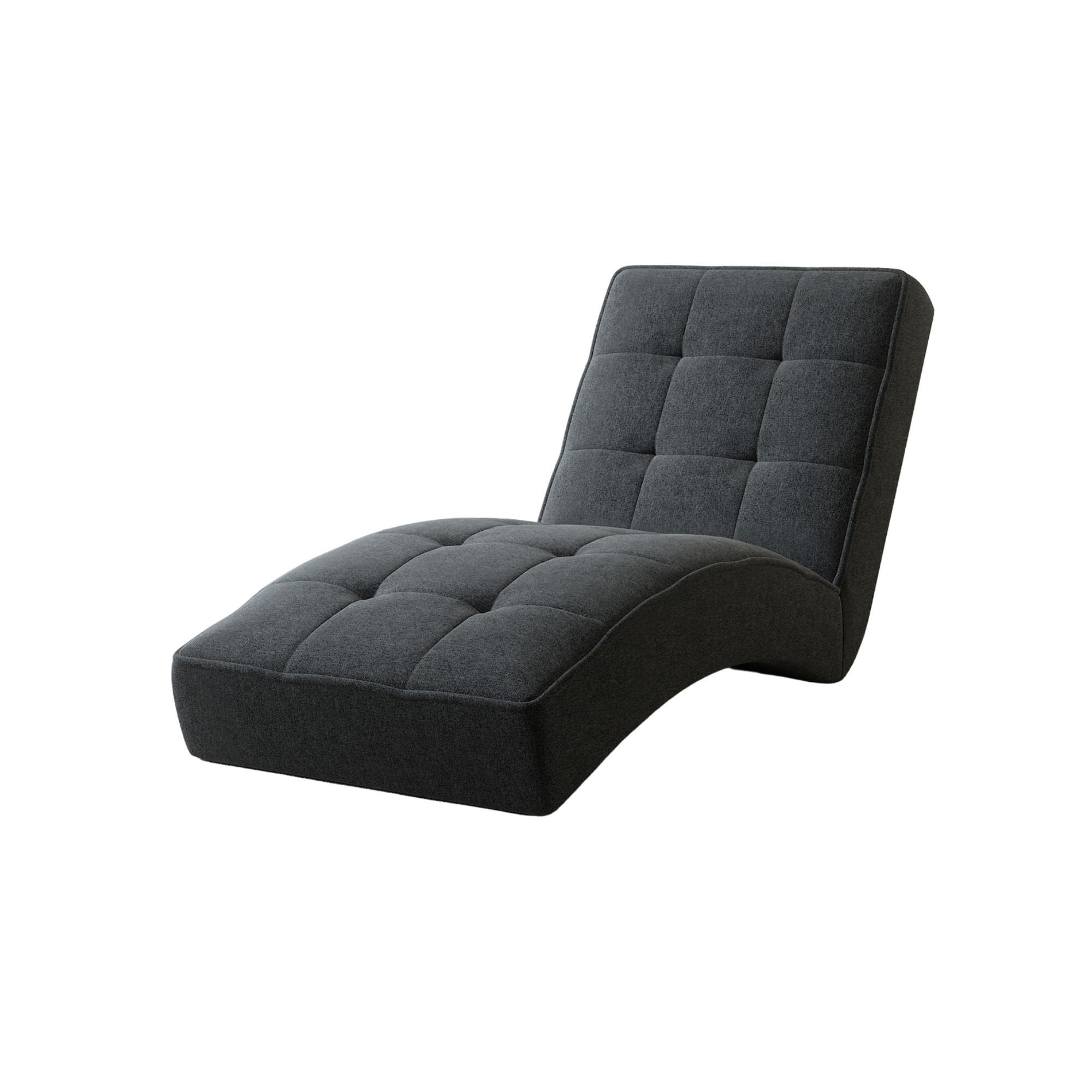 CHAISELONGUE - Livano - Dunkelgrau (Twist 20) - Dunkelgrau, Holzwerkstoff (73/79/170cm) - Möblo
