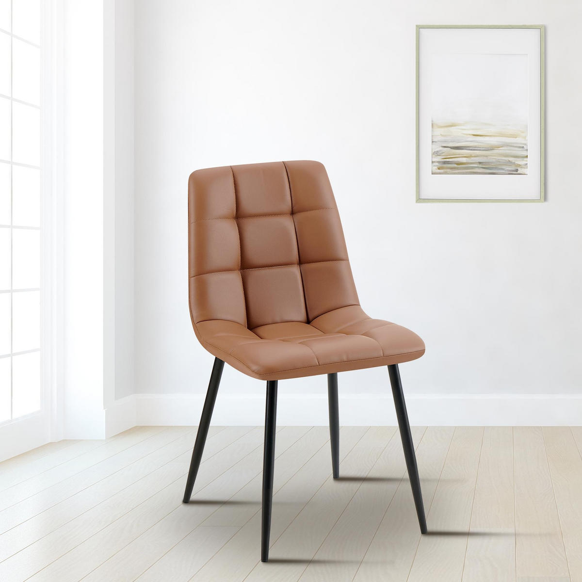 ESSZIMMERSTUHL Antibes 84x45x55 cm dunkelbraun - Dunkelbraun, Leder (45/84/55cm) - furnicato