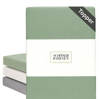 TOPPER SPANNBETTLAKEN BASIC - Salbeigrün, Textil (180/200cm) - Schöner Wohnen