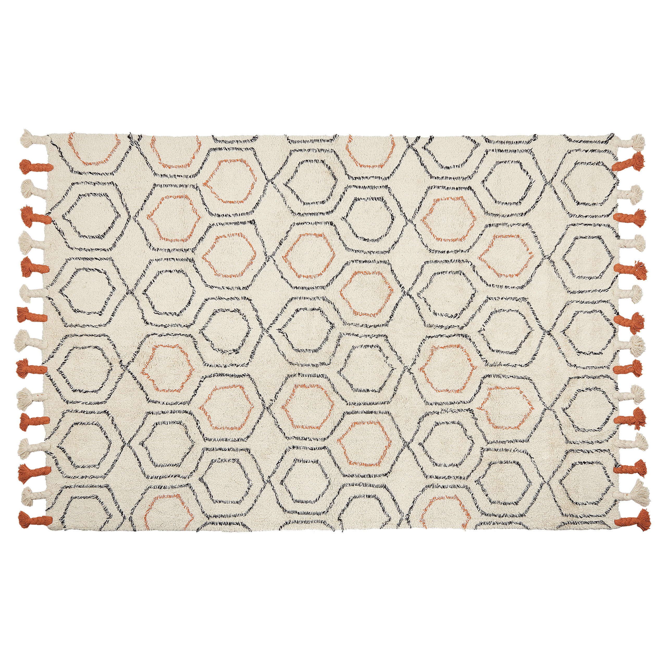 KURZFLOR-TEPPICH Hajipur 200/140 cm - Beige, Textil (140/200cm) - Beliani